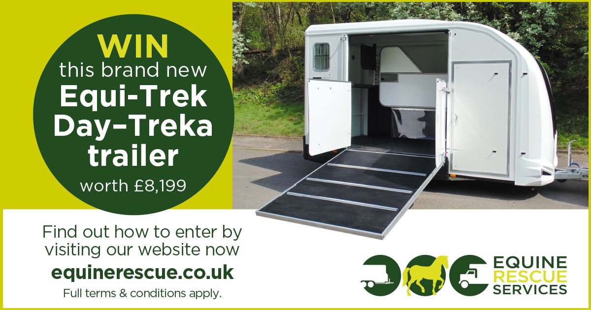 We’re excited to announce that our Prize Draw to win a brand new Equi-Trek Day-Trekatrailer launches in today’s edition of H&amp;H
The winner will be invited to join us in our box at Olympia on 22nd December, and there will be a prize presentation in the ring!
equinerescue.co.uk/win-new-equi-t…