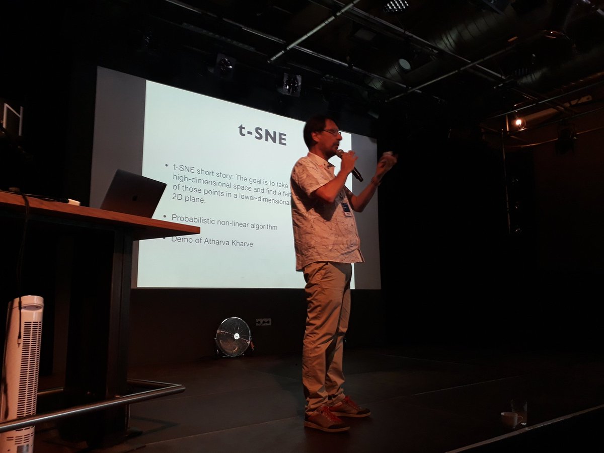 oleks_lviv's tweet photo. A really nice presentation of @poly_math_org by @SergeStinckwich. I particularly enjoyed the explanation of #tSNE. Special credits to  our #GSoC students @NPinnaparaju and @code_alchemist! #Pharo #esug #esug19 #gsoc19 @pharoproject @esugsmalltalk @gsoc https://t.co/5CAHaSPFuW