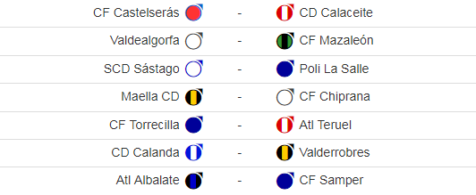 STLaragon's tweet photo. 📆 1ªRegional 4

CF Castelseras CD Calaceite @CFValdealgorfa @cfmazaleon SCD Sástago Poli La Salle @cdmaella1 @ChipranaCF CF Torrecilla @AtleticoTeruel @CDCalanda CD Valderrobres @AtAlbalate CF Samper

➡️https://t.co/3pudLU669y https://t.co/BdUhuNaqx4