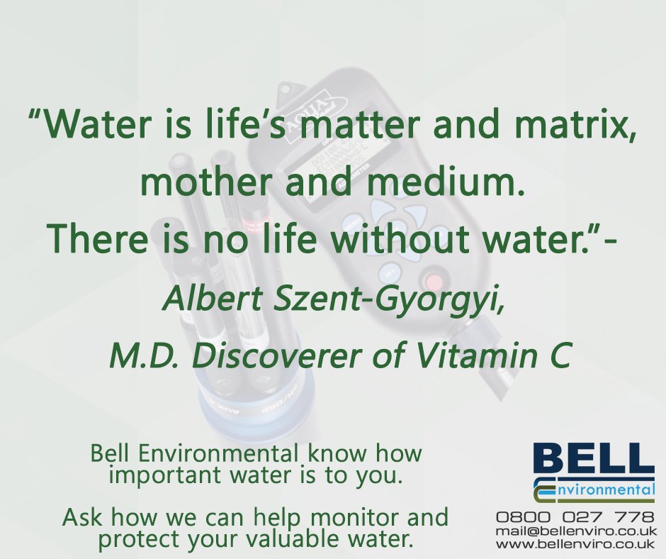 Water is important to us all so let us help you with protecting and monitoring it.
.
.
Contact us via mail@bellenviro.co.uk or visit us bellenviro.co.uk.
#waterquality #waterprotection #environmental #water #monitoring #bellenviro #flowmeters #viatminc #life #science