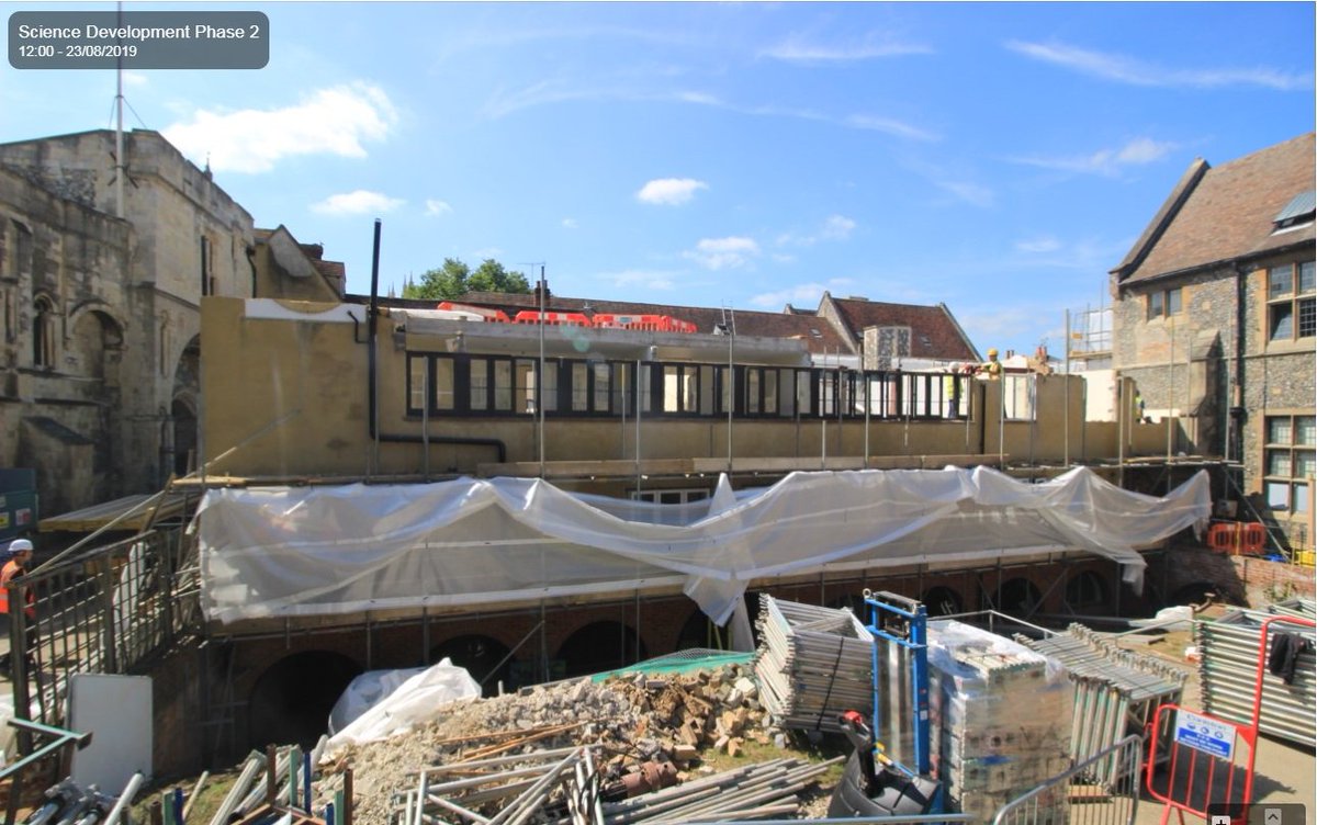 Kings_DevOffice's tweet photo. Huge progress being made this month in the demolition of Mitchinson's #MintYardScience @KingsCanterbury https://t.co/zuyY4eZkwA