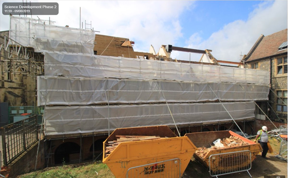 Kings_DevOffice's tweet photo. Huge progress being made this month in the demolition of Mitchinson's #MintYardScience @KingsCanterbury https://t.co/zuyY4eZkwA