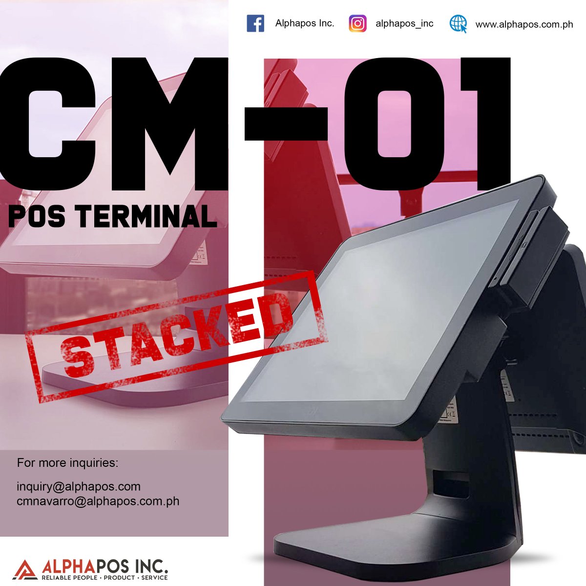 alphapos_inc's tweet photo. The newest and highly sought-after #POSTECH #POSterminal in the market, now re-stocked and up for grabs!

PT-CM-01, #durable, #reliable, and #affordable.

Contact us at:

inquiry@alphapos.com.ph
+63(2) 851-2628
+63 917-635-3469
+63 933-824-3259

#AlphaposInc #WeMakeSure https://t.co/thEoORn6Nv