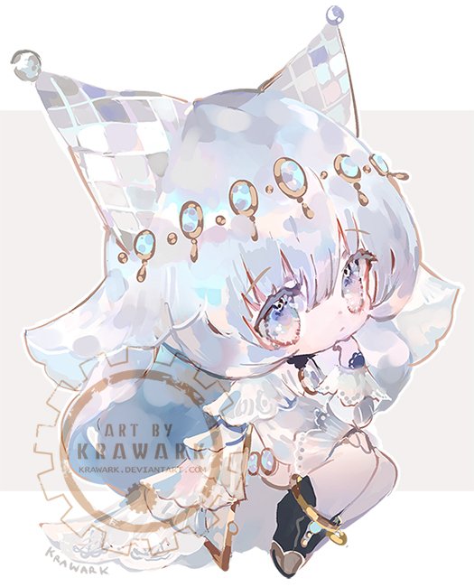 krawark's tweet photo. Chibi for @srnn1023 of their OC Echo! https://t.co/I5Czf540Ch