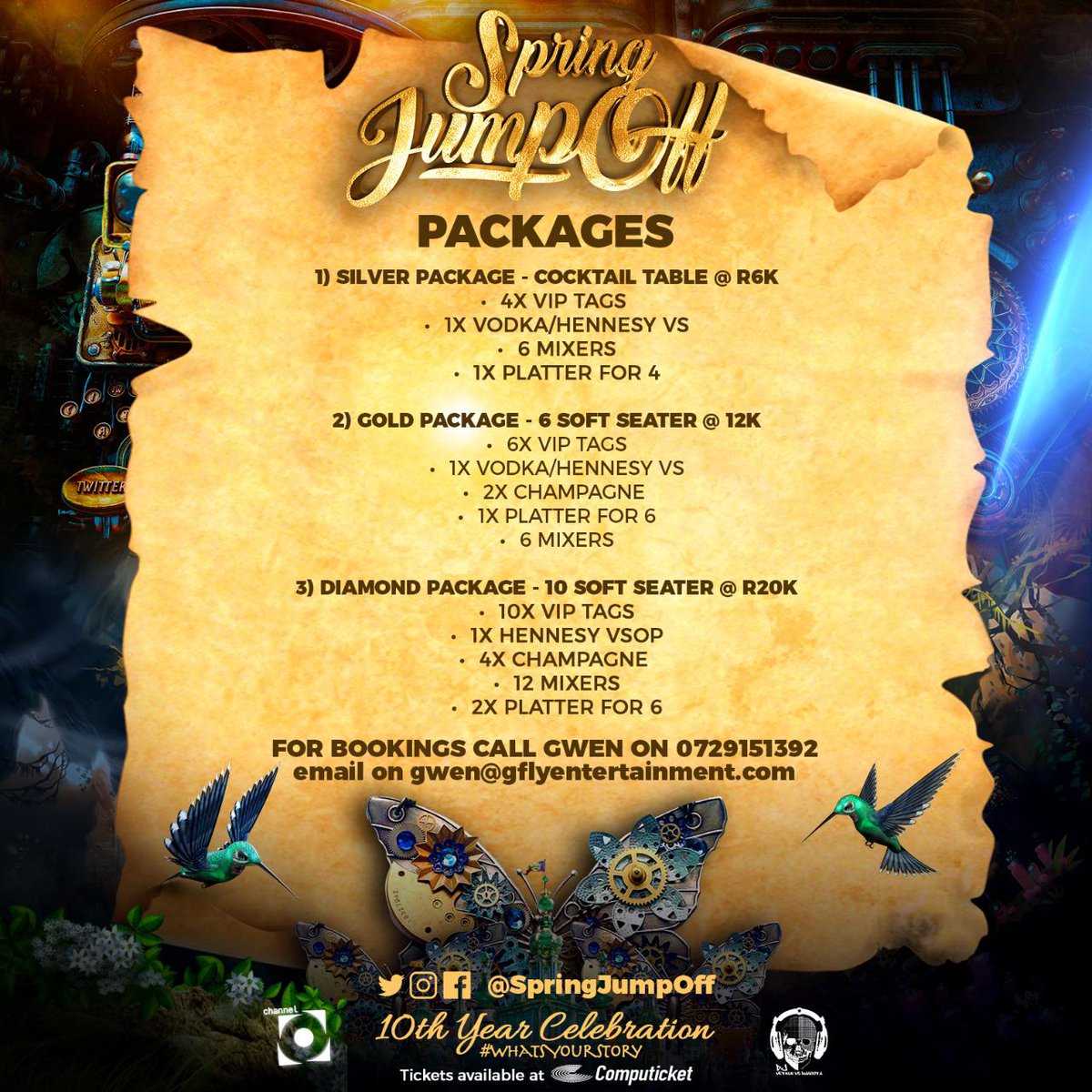 EkurhuleniSE's tweet image. #SpringJumpOff19 COMPETITION TIME!!!

Dancing time! Post your SJO dance vid. The one with the most LIKEs wins 2 VIP Tickets, with second place winning 2 General Tickets.

Entries must include the hashtag #SJODance to be valid.
Closes 12 noon on Monday, Sep 2. 
@Vetkuk @djmahoota