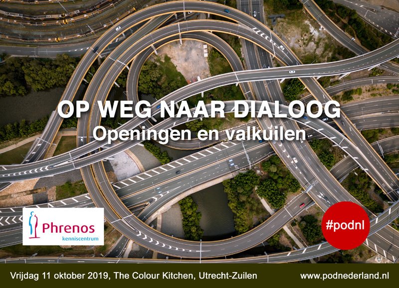 11 oktober is het zover: #podnl symposium Op weg naar Dialoog - Openingen en valkuilen #opendialogue

Meer informatie en inschrijven:  bit.ly/2YiAet5