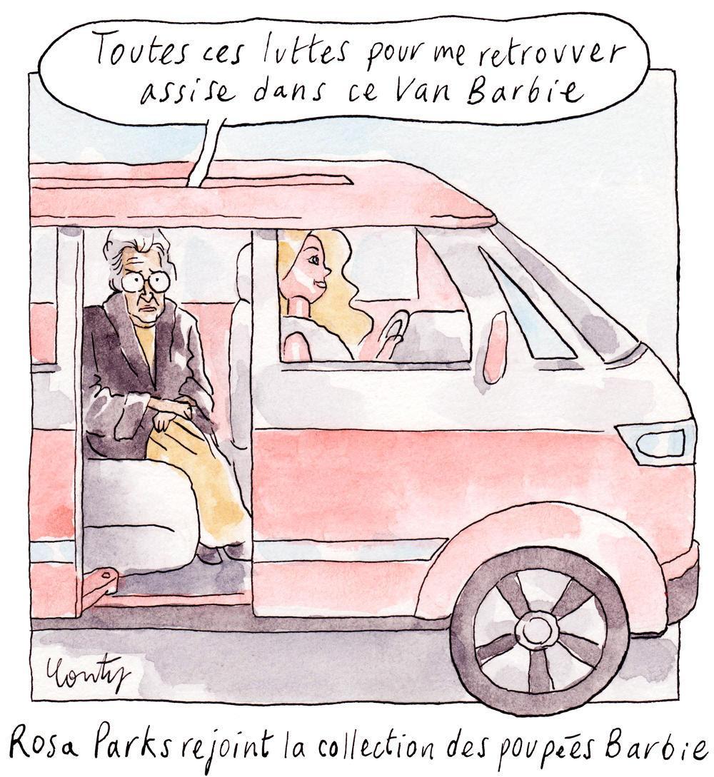 Rosa Parks rejoint la collection des poupées Barbie, le dessin du jour de @JulienCouty