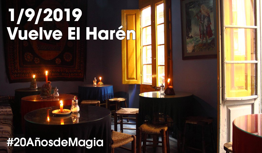 🗣 NOTICIA 🔊
☕ Vuelve El Harén 🍰
📆 Domingo 1 de septiembre 📆
🧞‍♂ #20AñosdeMagia 🧞‍♀