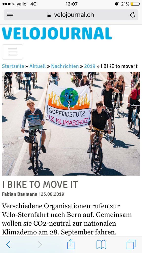 IBIKEtomoveit's tweet photo. Auch das Velojournal schreibt über I BIKE to move it😃 Da musst Du ja einfach mitfahren. Meld Dich an: https://t.co/3id0WrdPg7      #Velojournal #IBIKEtomoveit #KlimaDesWandels #Velotour https://t.co/I8WPIr3TE7