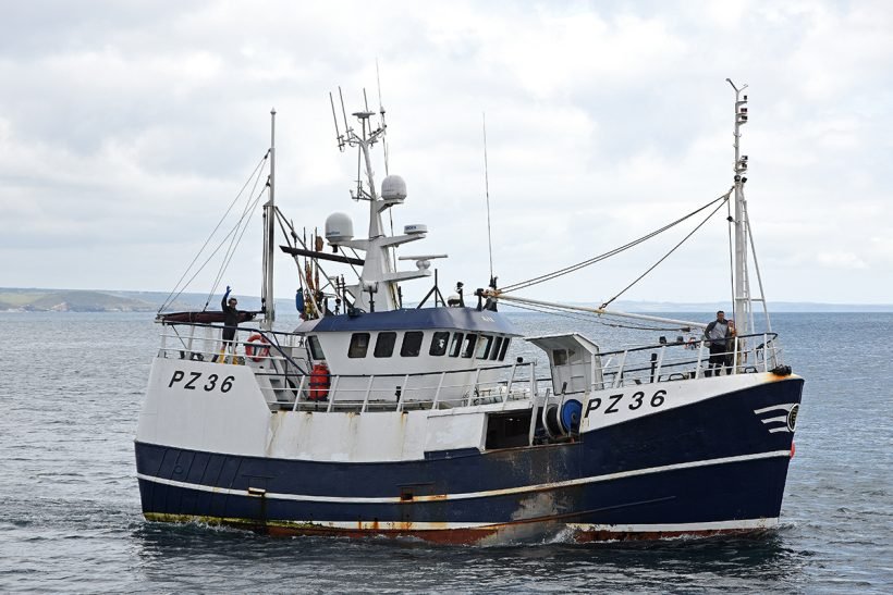 'Ajax', Newlyn. This cool trawler netted some beautiful hake and it's here @CobornE3 for your lunch today. @YoungsPubs @mjseafood @Ajax_Hake