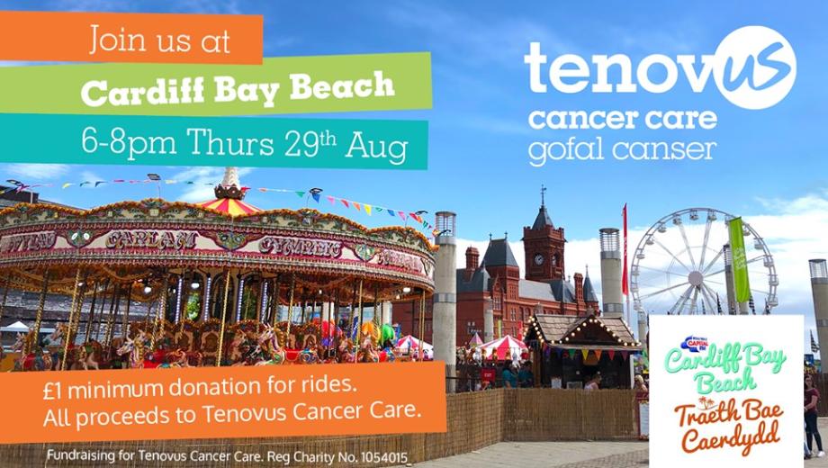 Heading to the beach this evening? If you buy tokens for our rides between 6pm-8pm, we're donating ALL proceeds to <a href="/tenovuscancer/">Tenovus Cancer Care / Gofal Canser Tenovus</a> 💙 We're really proud to support such an amazing charity and hope to see you at the Beach🎡

<a href="/VisitCardiff/">Visit Cardiff</a> @CapSouthWales