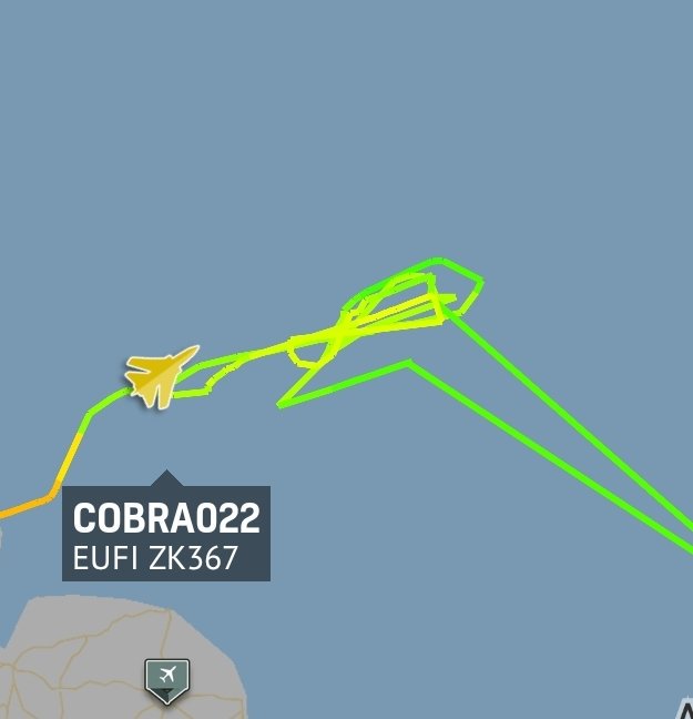 is_keelu's tweet photo. Royal Air Force 
Eurofighter Typhoon Fgr4 
Spotted over the North sea off the coast of #England 

#COBRA022 #43C795 #ZK367 #FighterJets #JetFighters #Jets #Warplanes #Planespotting #Planespotter #aviation #militaryaviation #Planespotters https://t.co/ZyYwAhOZUi