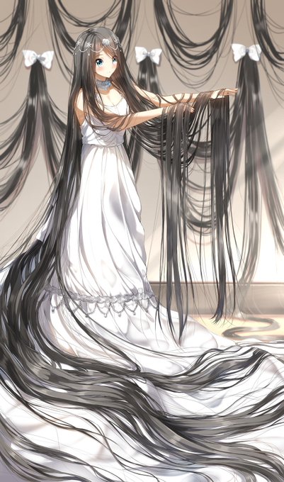 超ロングヘアのtwitterイラスト検索結果 古い順