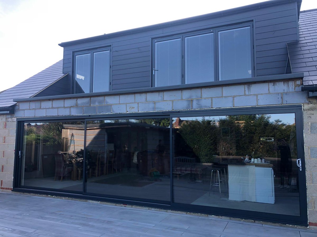 tradefit4u's tweet photo. @freefoam fascia and cladding, Smart aluminium bifolds and Slimline ALUK triple track aluminium patio doors fitted in Broadstairs 😍 #bifolds #patiodoors #doors #windows #windowsanddoors #localbusiness #tradefit4u #tradefit #aluminium #fascia #cladding #freefoam #home https://t.co/s3SFySmqgo