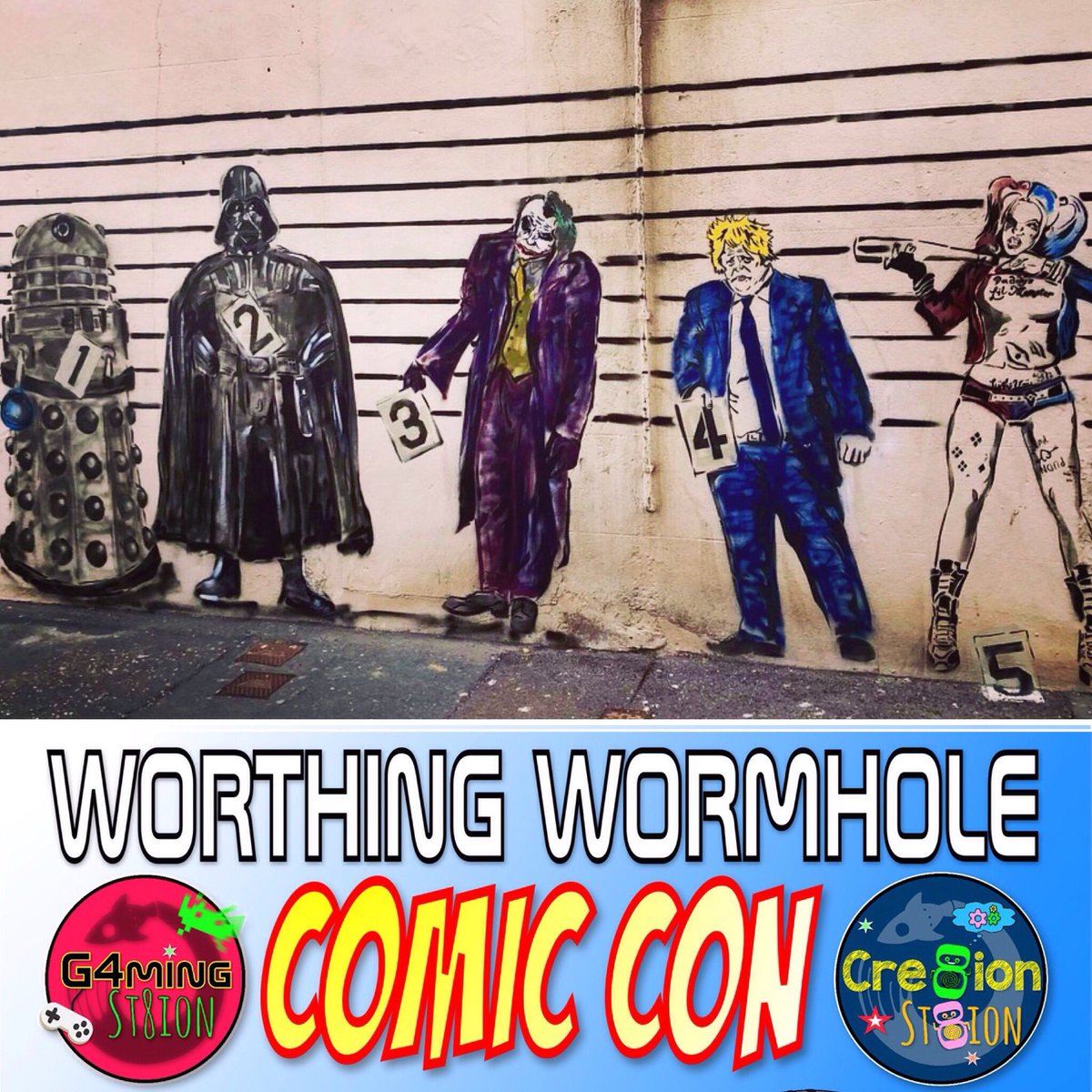 WrthingWormhole's tweet photo. @BorisJohnson inspired #Banksy style  sci-fi street art in Worthing. @BBC @itvnews @BBCNewsPR @ITVNewsPolitics @DailyMirror https://t.co/LUhq7Dk6ae