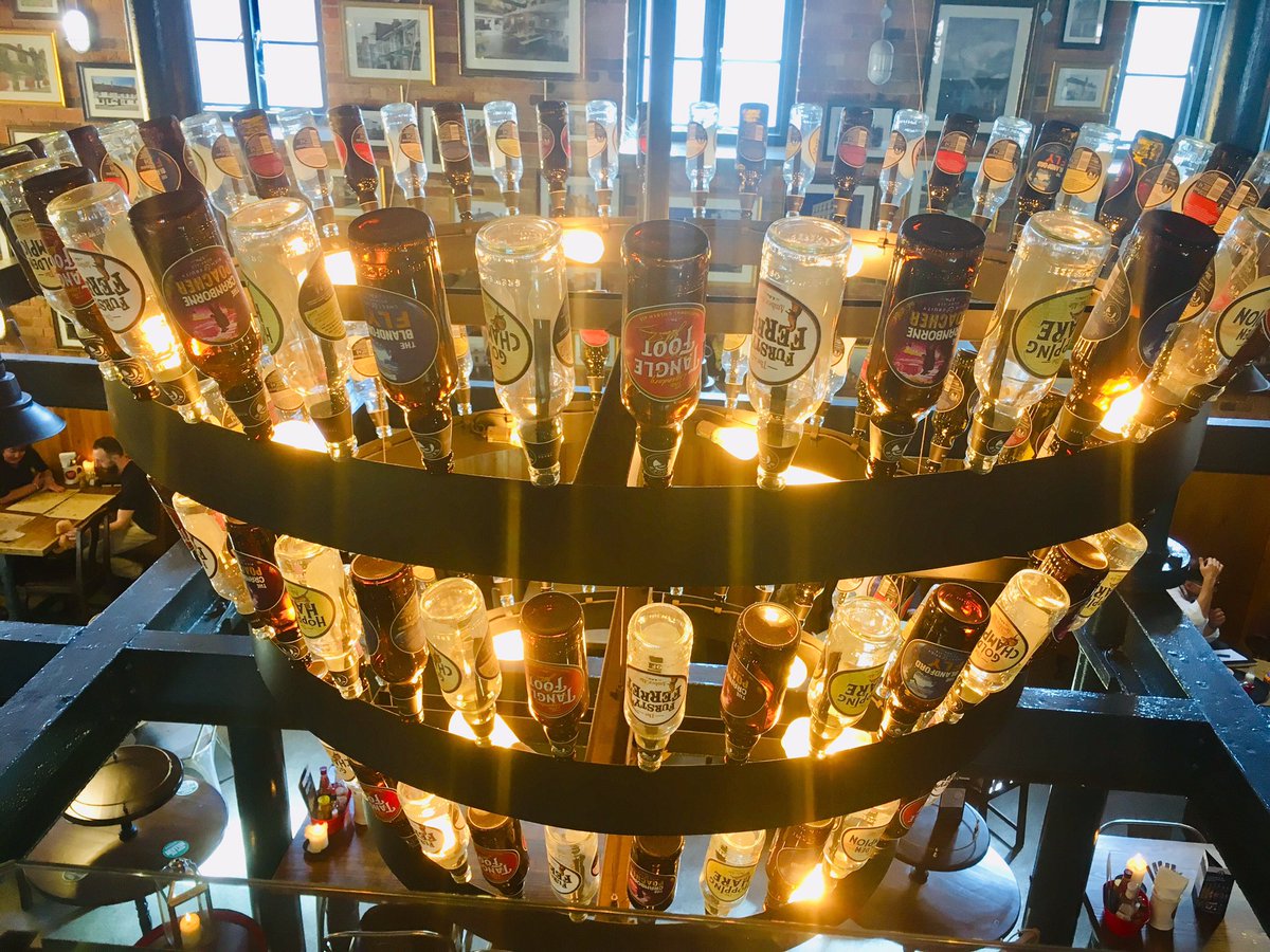 hellobvu's tweet photo. This chandelier of @Badgerales at Hall &amp; Woodhouse HQ is a feat of engineering- bottoms up! 🍺 #Dorset #videography https://t.co/MD96x8rpdc