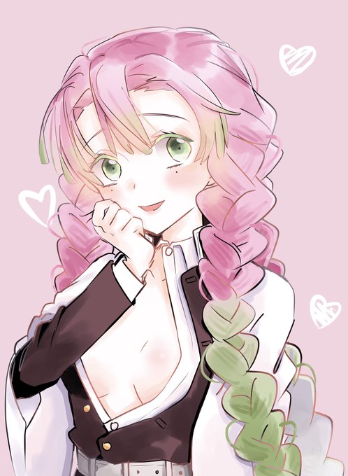 ʏᴀɴさんがTwitterに投稿した甘露寺蜜璃(鬼滅の刃)のイラスト。