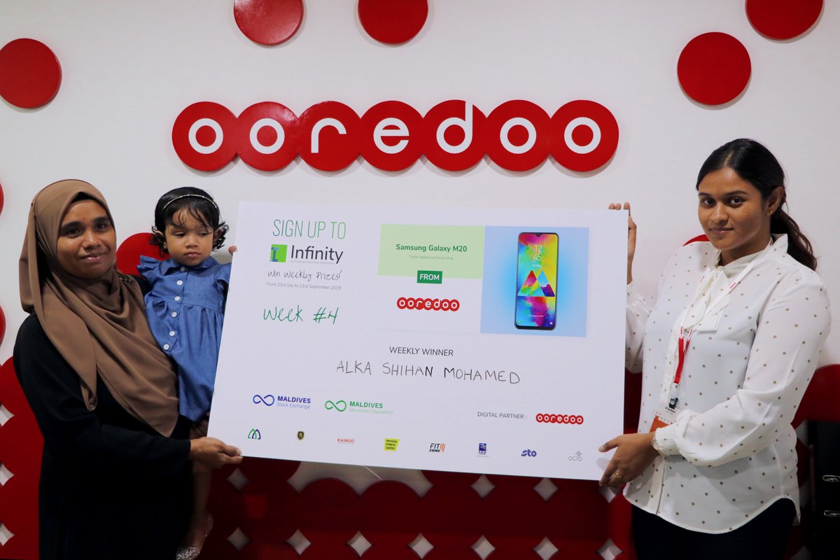 StockExchangeMV's tweet image. Congratulations Alka Shihan Mohamed &amp;amp; Khadeeja Ibrahim!

Lucky winners of our "Sign Up to Infinity &amp;amp; Win" campaign, for weeks four &amp;amp; five.

@OoredooMaldives 

#SignUptoInfinityandWin #InfinityMV