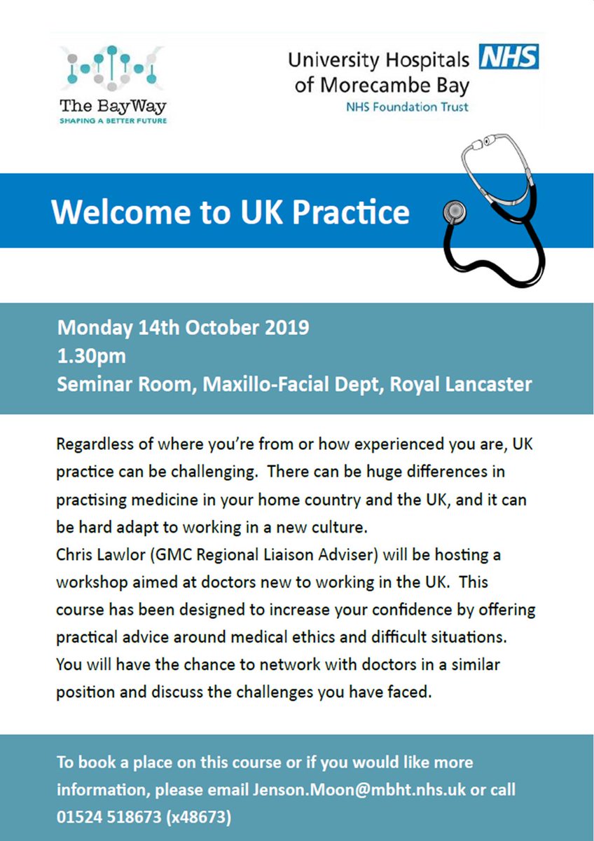 UhmbtEdCentre's tweet photo. The next UK Practice course here at the RLI will take place on Monday the 14th October in the seminar room located in the Maxillo-Facial Department.

1.30pm
Seminar Room,
Maxillo-Facial Department
Monday 14th October 2019
@aaroncumminsNHS #UKPractice https://t.co/K3W6umeDAh