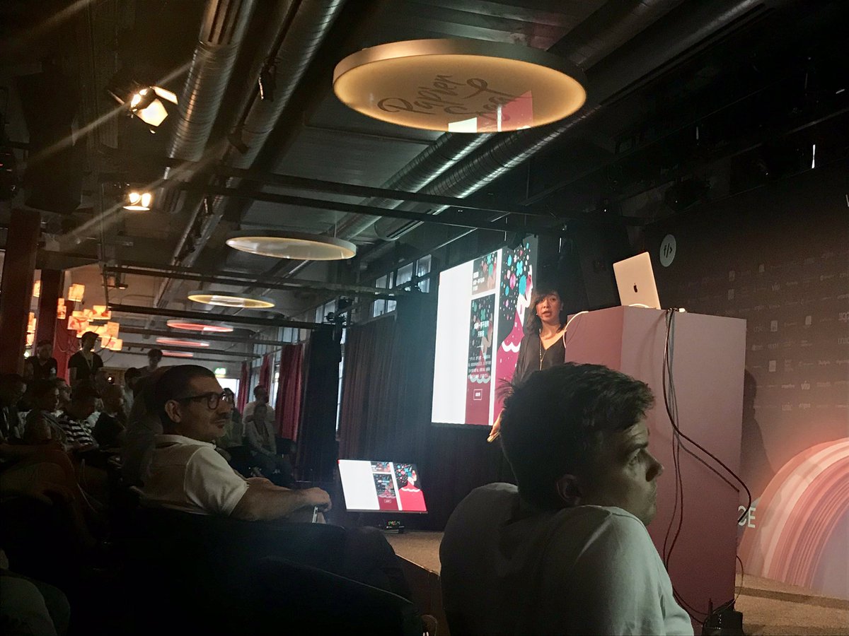 ezouhrimaroua's tweet photo. A badass talk with diversity fighter @jhomnomnom the head of @Airbnb illustration, she’s a big believer of diversity and represent it like no one those TBH she’s a Killer, thanks jennifer for the great talk at @frontzurich #frontzurich #womenimtech #womeninDesign #illustration https://t.co/ahM3g78cst