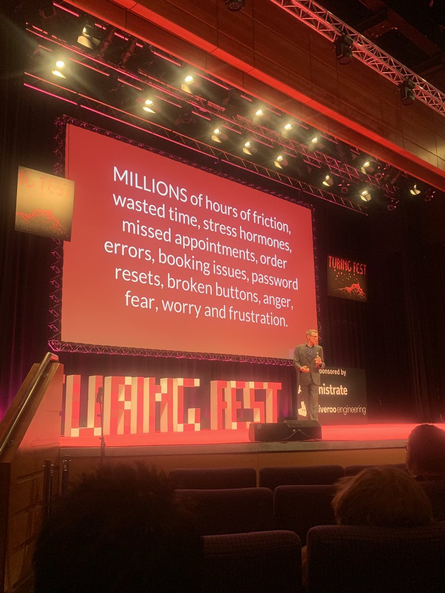 “You’ve shoved a cactus in your customers eye for no reason.” #TuringFest <a href="/OptimiseOrDie/">Craig Sullivan</a> #UXDesign