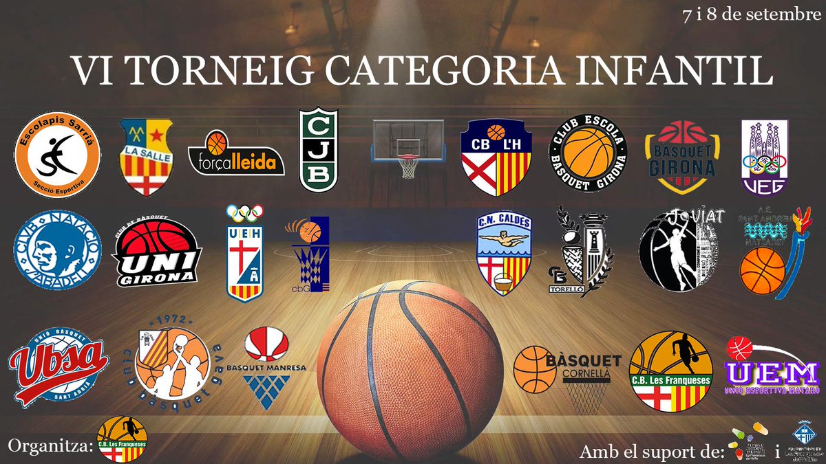 Ja estem preparant la pretemporada de bàsquet i comencem amb el Torneig de Setembre amb les categories Infantil i Cadet!! 
#CBLF