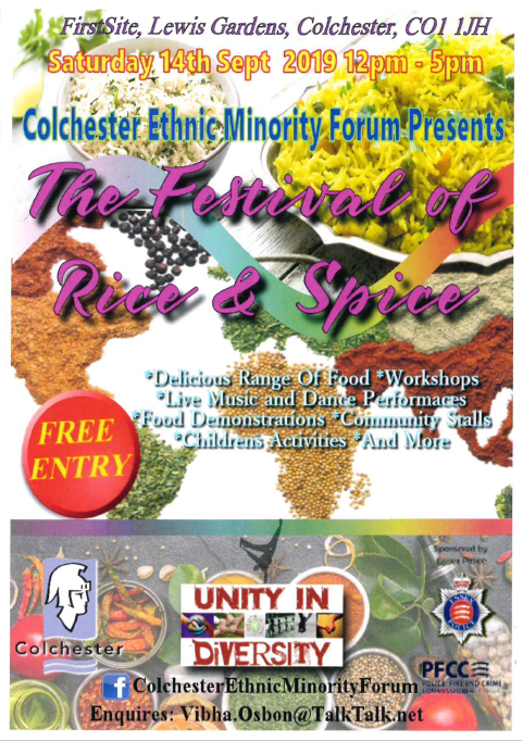 Essex Police Careers (@ep_careers) on Twitter photo Come and join us at the Festival of Rice and Spice at Firstsite, Colchester on Saturday 14th September 12-5pm! #FitTheBill #EssexPolice <a href="/EssexPoliceUK/">Essex Police</a> Come and join us at the Festival of Rice and Spice at Firstsite, Colchester on Saturday 14th September 12-5pm! #FitTheBill #EssexPolice <a href="/EssexPoliceUK/">Essex Police</a>