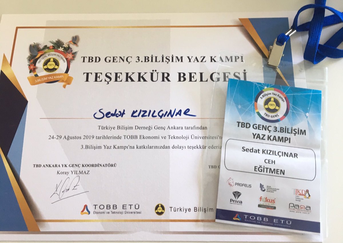 SedatKizilcinar's tweet image. 24-29 Ağustos tarihleri arasında @tbdgencbyk tarafından #TOBB&apos;da düzenlenen 3. Bilişim Yaz Kampı&apos;nda #Priviahub üzerinden 5 gün boyunca uygulamalı siber güvenlik eğitimi verdim. Başta TBD Genç ailesi olmak üzere katılım gösteren herkese teşekkür ederim. #priviasec #CEH  #security