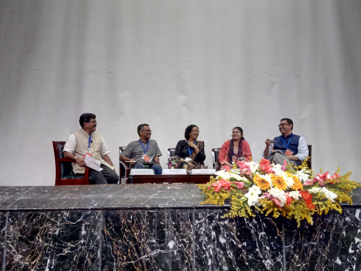 ccmb_csir's tweet photo. Panel discussion no 2, #BeyondPhD is all set to begin with a very competent panel. On the panel are @hurryram @SmitaJainIISc @TheNaikMic and @satyadash
Moderating is @nalamrao57. Be set to hear on entrepreneurship, research management, education, patent, consultancy and more https://t.co/UqI4Oz8767