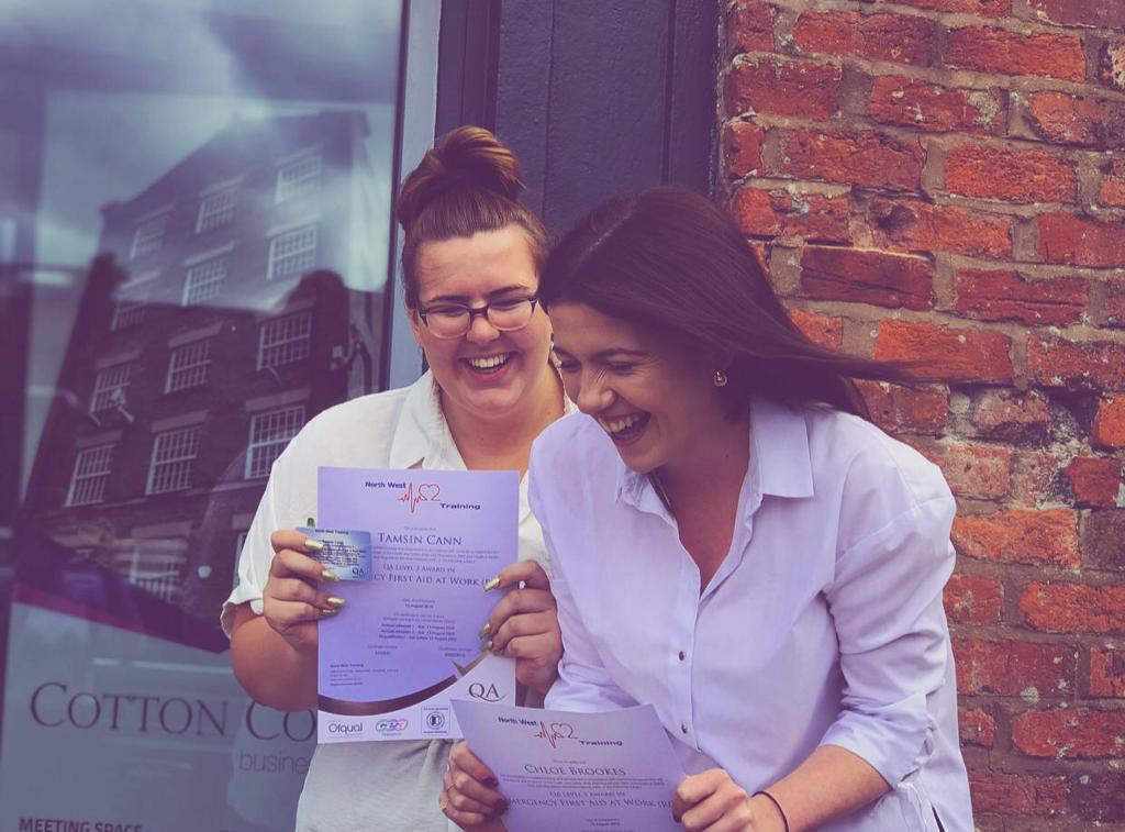 Cotton Court (@cottoncourt) on Twitter photo Today some of the <a href="/CottonCourt/">Cotton Court</a> team and Chloe from <a href="/GetStaffedUK/">Get Staffed UK</a> received their first aid certificates! We would like to say a huge thank you again to <a href="/TrainingWest/">NORTH WEST TRAINING</a> for an amazing day! Today some of the <a href="/CottonCourt/">Cotton Court</a> team and Chloe from <a href="/GetStaffedUK/">Get Staffed UK</a> received their first aid certificates! We would like to say a huge thank you again to <a href="/TrainingWest/">NORTH WEST TRAINING</a> for an amazing day!