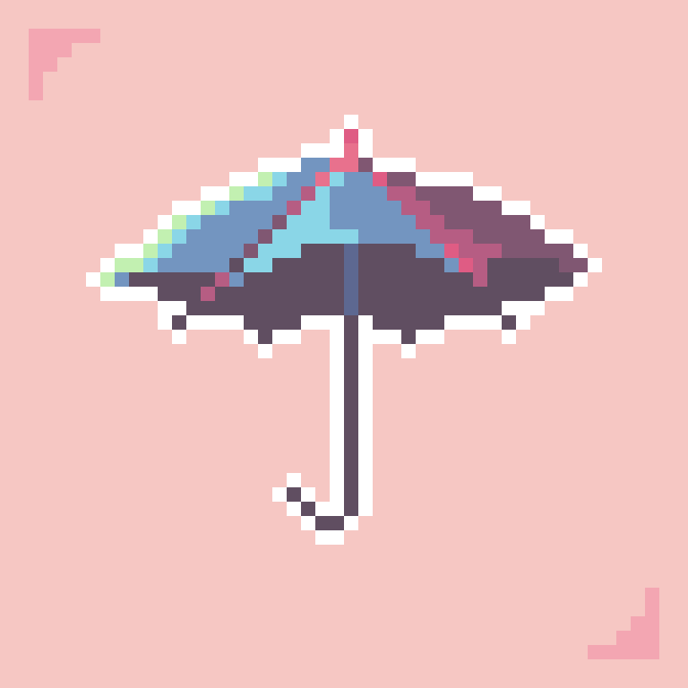 Зонт пиксель арт. Пиксельный зонтик. Зонтик в пикселях. Зонтик по пикселям. Зонтик майнкрафт