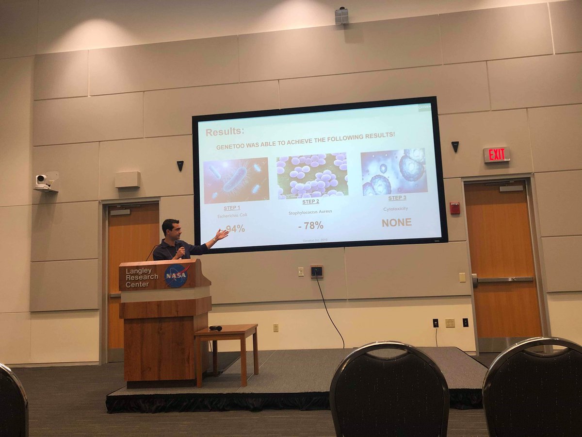 #Genetoo presenting its results at #NASALangley #Innovation #Research #Bacteria #Resistance