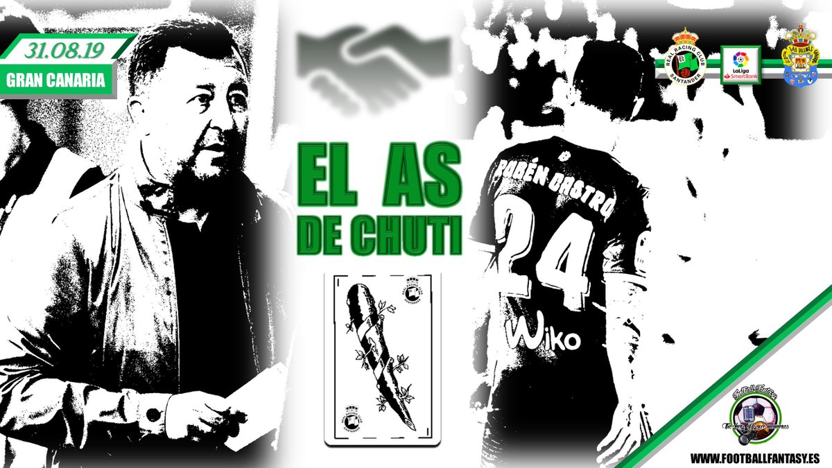 Cartel para el partido entre la UD Las Palmas y el Real Racing Club:
"El as de Chuti"

FootballFantasy.es

#LaLigaSmartBank 
#Racing
#LasPalmas
#Fútbol
#Soccer
#GranCanaria
#Football
#Segunda
#España
#Fichajes
#Chuti