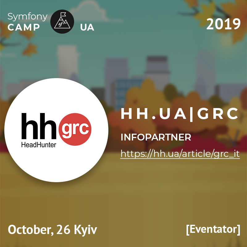symfonycampua's tweet image. 2019.symfonycamp.org.ua
We thank our partners hh.ua - сайт з пошуку роботи (HeadHunter Україна)a for the information support of the event!
hh.ua/article/grc_it
#symfonycampua #sfcampua