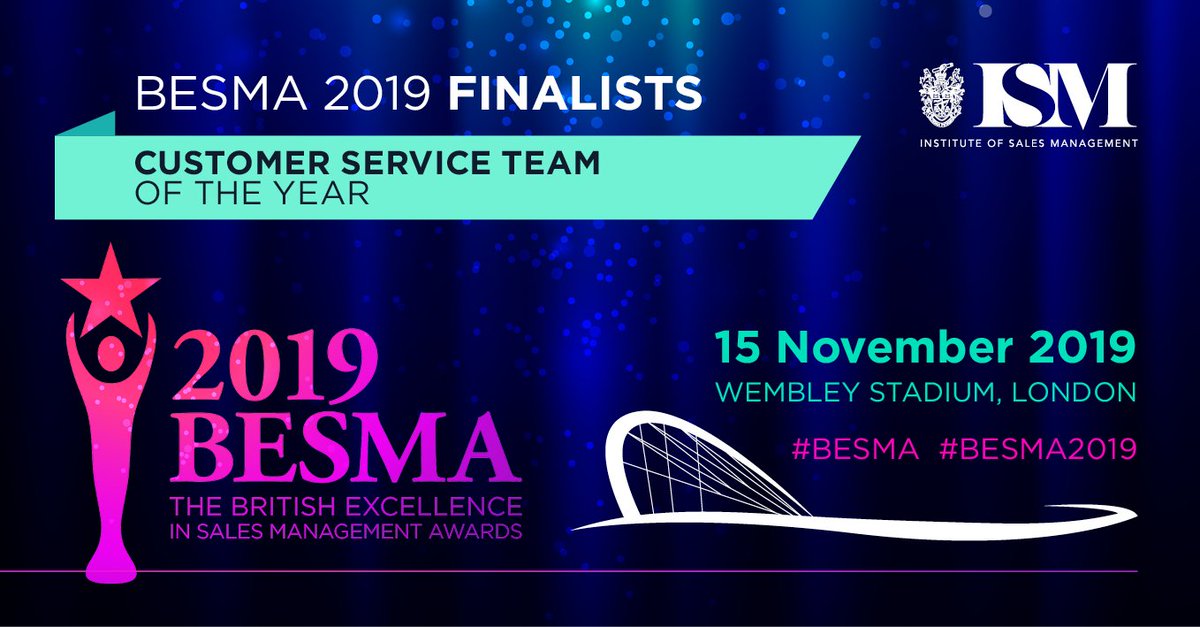Cognism's tweet photo. We are delighted to announce that Cognism's #CustomerSuccess team are once again #BESMA finalists!
As the reigning champions, we wish all the nominees the best of luck - and look forward to seeing you all on 15 November 2019!
#besma2019 #ismprofessional
https://t.co/f4K5AGxbAz https://t.co/mdi1rBjW8r