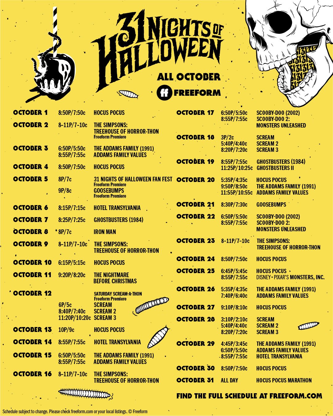 freeform-s-31-nights-of-halloween-on-x-this-one-s-a-scream-check-out-the-lineup-for-freeformtv-s-31-nights-of-halloween-get-the-full-schedule-here-https-t-co-bnw9qsqk6b-https-t-co-1vhgvtcdlb-x