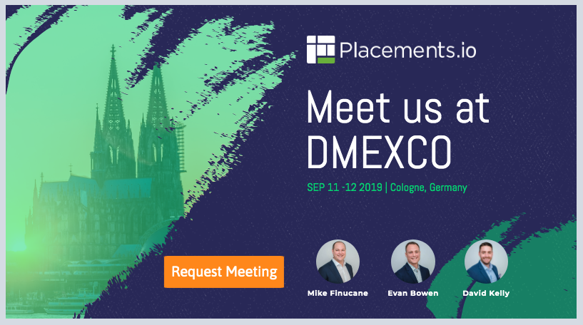 mefinucane's tweet photo. Excited to represent @placementsio at @dmexco w @evanbowen &amp; @DKPlacements - Click to request a meeting and hear what's new at #ioLab https://t.co/Z0MXENWG1N https://t.co/bk4NOaiErh
