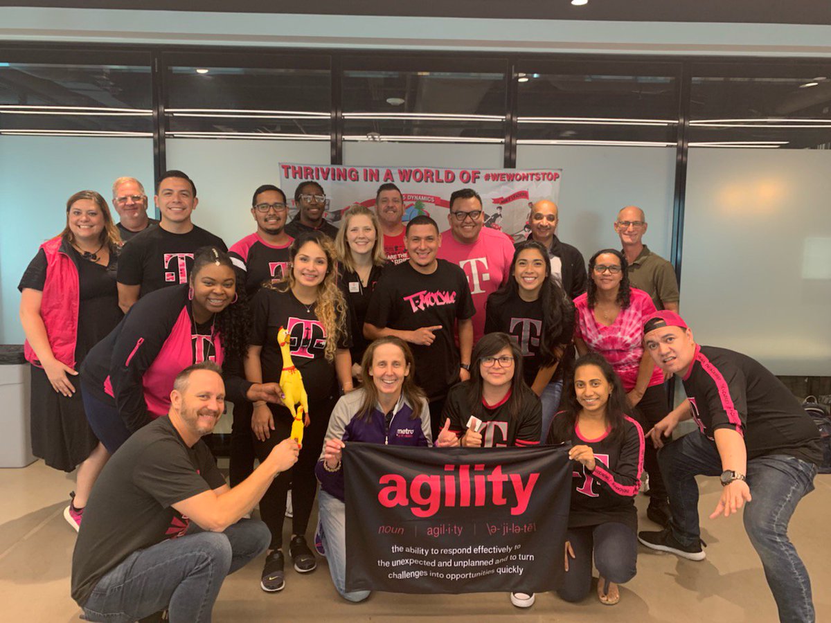 jennifernava's tweet photo. The #AgilityAbility is strong with this group of #agile leaders! Thank you for #MakingShiftHappen together in Frisco TX at our #ManagerMastery2 class.  
#AgilityShift #MM2
@tmobilecareers @ginaj_13 @lapalmer21 https://t.co/1Cv95QFJj9