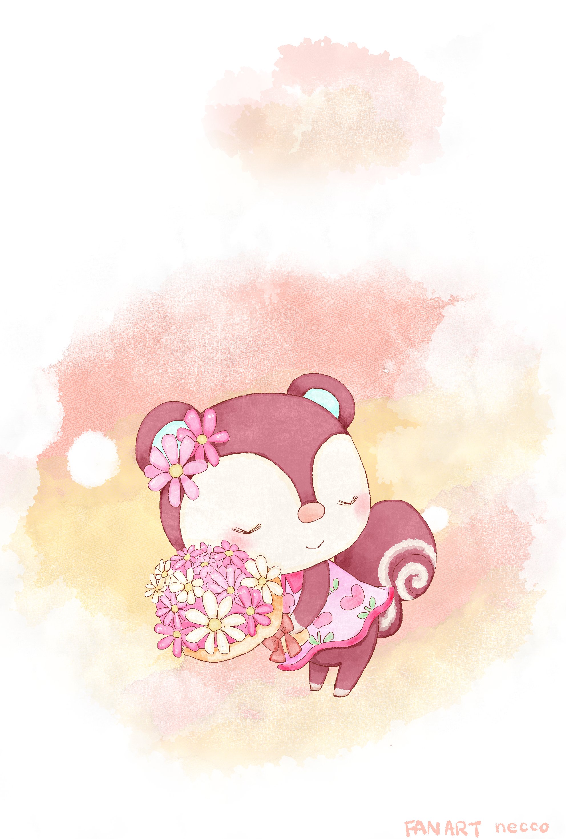 木野ねっこ コスモスとグミちゃん W ポケ森 イラスト T Co Us7kzg54ix Twitter