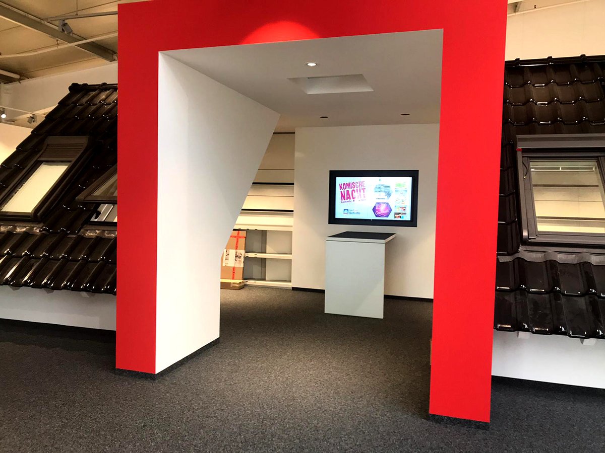 videro's tweet photo. BauXpert Schulte setzt am Standort Rhede (im EDZ) auf digitalen Beratungsservice auf Basis des Konzepts AusstellungDigital der EUROBAUSTOFF.
Auf einem interaktiven Bildschirm werden interessierten Kunden – auch über RFID getriggert – digitale Produkterlebnisse vermittelt. https://t.co/utoe8kQl0I