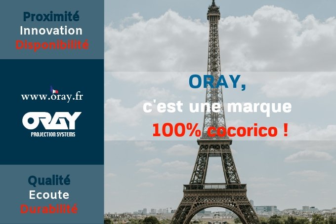 oray_fr's tweet photo. Nos produits sont "Made in France" (fabriqués directement depuis notre usine à Dourdan - 91). Soyez ainsi assuré de la qualité de nos écrans de projection, d'une relation client et d'un SAV disponible et surtout, proche de vous !
#MadeInFrance #EcrandeProjection #ORAY https://t.co/R1RzclkLS4