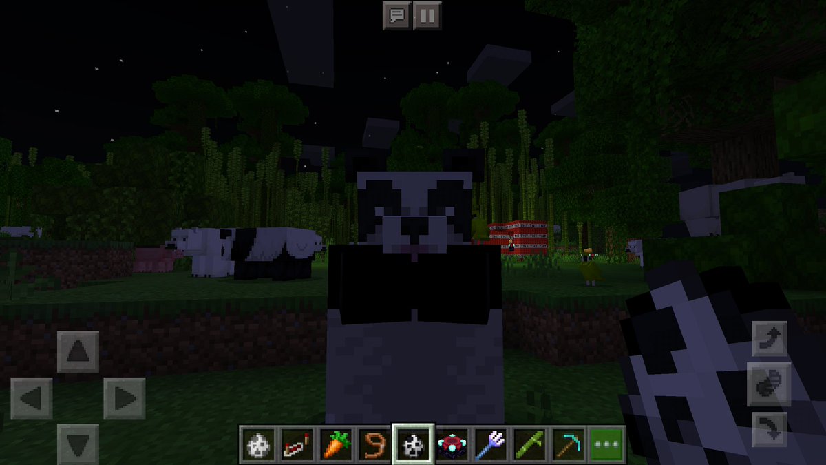 Firecode7's tweet image. Playing minecraft, spawned a panda