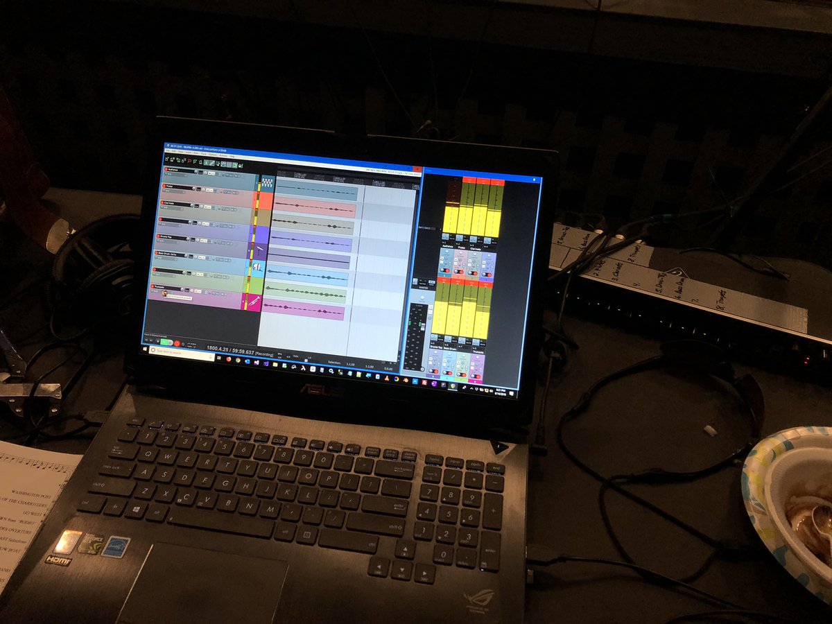 NEBandConcerts's tweet photo. Our audio setup includes 8 mics and a brownie Sunday from one of the lovely vendors here at the Ashby Band concert! 
#audio #audiosetup #band #livemusic #recording #documentary #newengland https://t.co/Y6e7EOu7nD