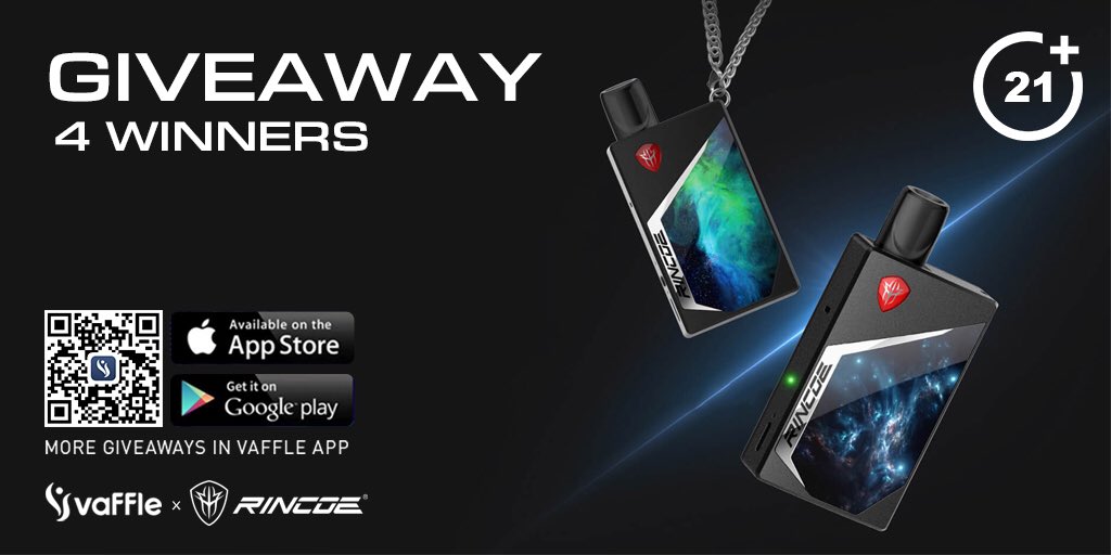Joint giveaway by Vaffle and Rincoe! 
1. Follow <a href="/vafflecom/">Vaffle</a> &amp; <a href="/Rincoe1/">Rincoe</a>
2. RT &amp; Like 
3. Tag ur vape friends
.
4 winners
.
End on Sep. 5th.
#vaping #vape #vape好きな人と繋がりたい #電子タバコ #vapegiveaway #giveaway #rincoe