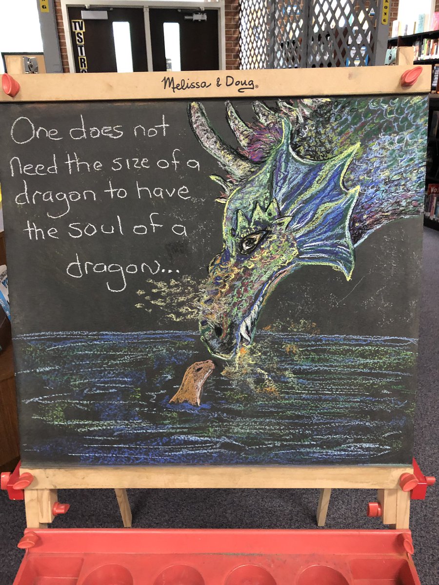 RobintobinTobin's tweet image. Chalk board art in the library. #tvhs #library #librarylife