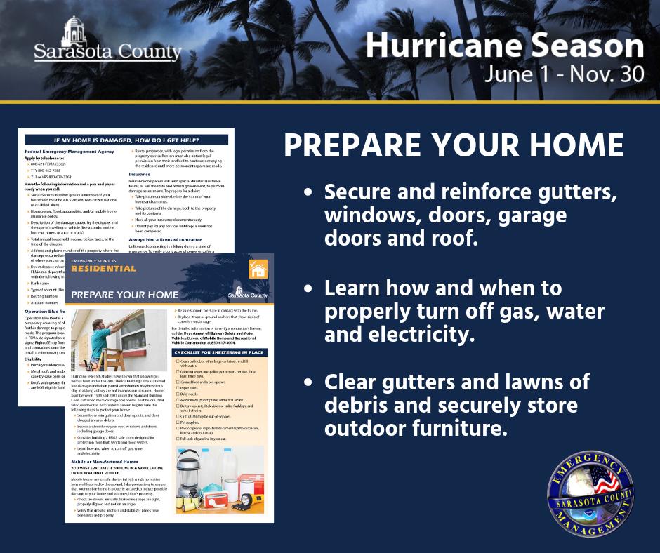 scgovEOC's tweet photo. 🌀Is your home storm ready? Read more at https://t.co/YcDNqXdONR

#SRQCountyES #HurricanePreparedness https://t.co/0nwz6PAKOZ