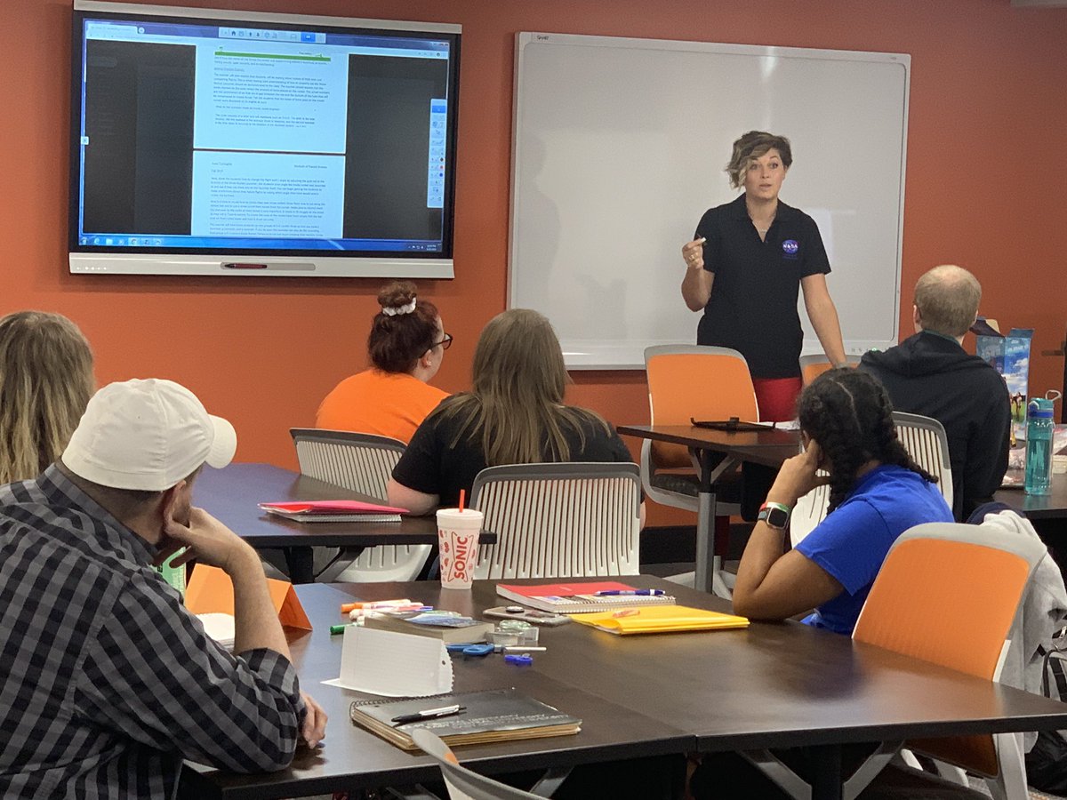 ecu_imse's tweet photo. ECU Education Student, Anna Turlington, instructs fellow pre-service educators in launching model rockets! #nasa https://t.co/9UzEKYqGYb