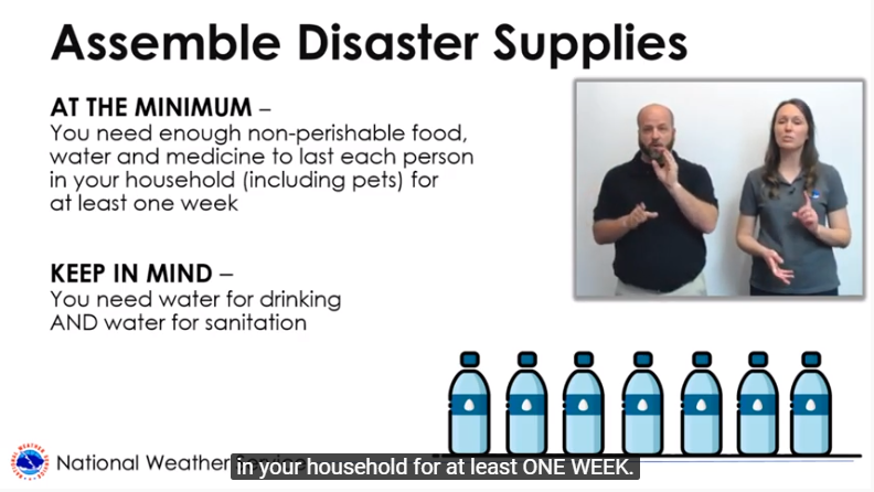 NWSBirmingham's tweet photo. Here's a hurricane supplies video for our deaf and hard-of-hearing friends in the Florida region. If you have friends or family there, share with them to help them better prepare as Hurricane Dorian approaches 👉🏽 https://t.co/G2UhhB4IzI @NWSMiami @NWSMelbourne @NWSJacksonville https://t.co/E4BIAio0c5