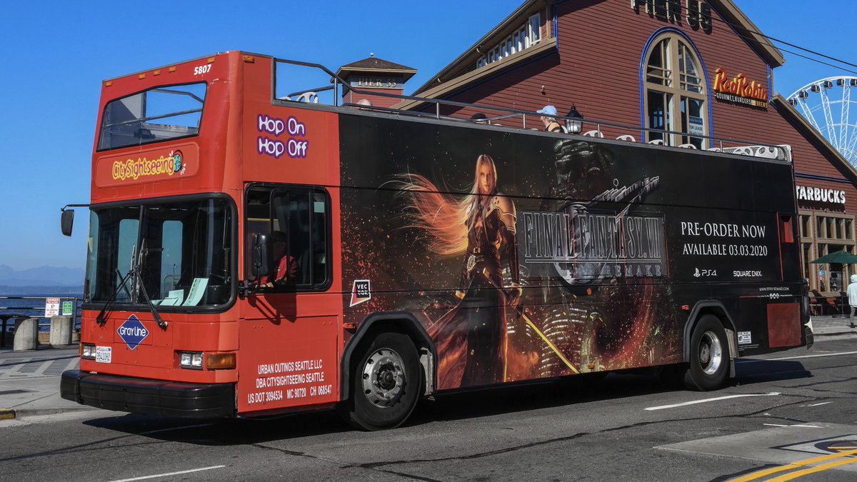 Final Fantasy Vii Remake Can You Findtheff7rbus Snap A Pic And Show Us With The This Final Fantasy Vii Remake Bus Is Cruising Around Seattle Until 9 8 T Co Ipxofonebr