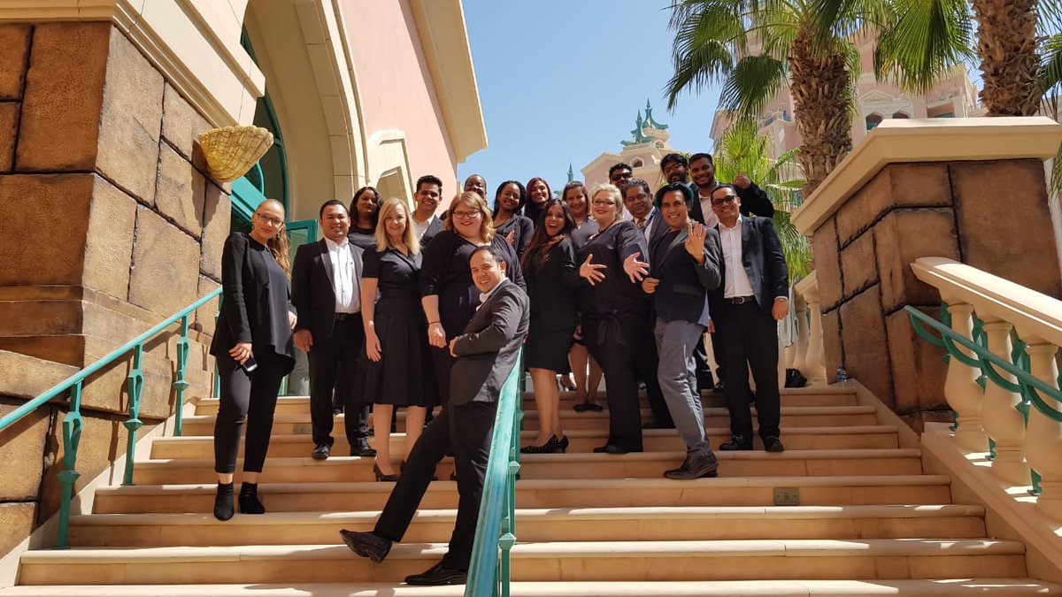 StaceyJudith's tweet photo. That's one way to officially end the summer and begin a new term! 🥳 #GEMSEducationChoir #GEMSTeachersChoir #GEMSAwarenessDay @gemsnms_alkhail https://t.co/nwg9I3omT1
